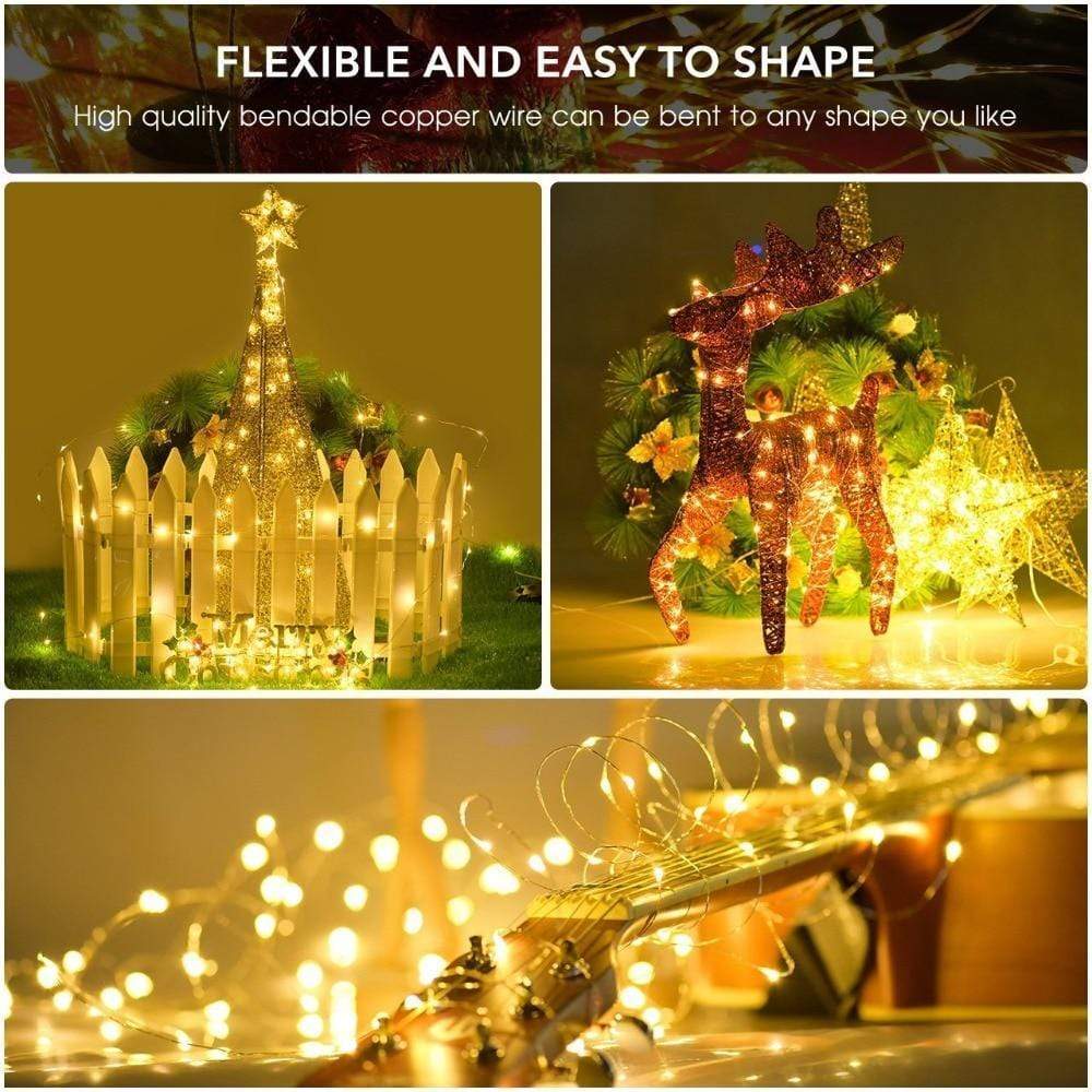 Clear Cable Solar String Lights – Outdoor Garden & Patio LED Fairy Lights