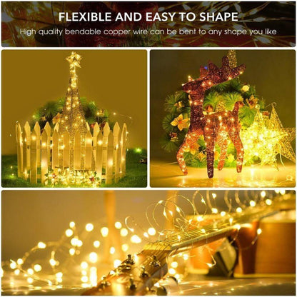 Clear Cable Solar String Lights – Outdoor Garden & Patio LED Fairy Lights