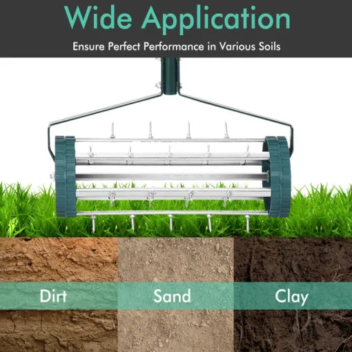 Heavy-Duty Lawn Spike Soil Aerator – Manual Garden Core Aeration Tool