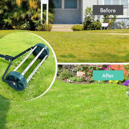 Heavy-Duty Lawn Spike Soil Aerator – Manual Garden Core Aeration Tool