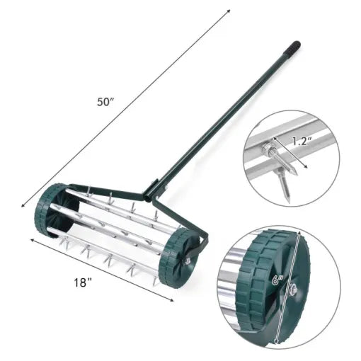 Heavy-Duty Lawn Spike Soil Aerator – Manual Garden Core Aeration Tool