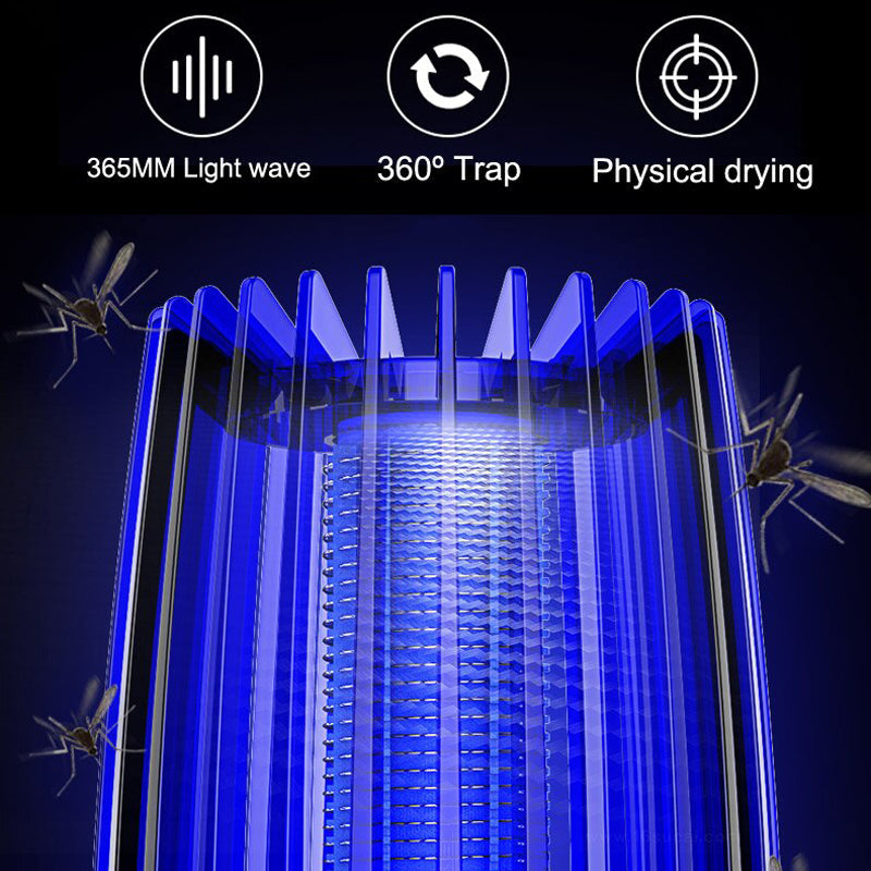 2-in-1 Rechargeable Mosquito Killer & Repellent – UV Bug Zapper & Fan Trap