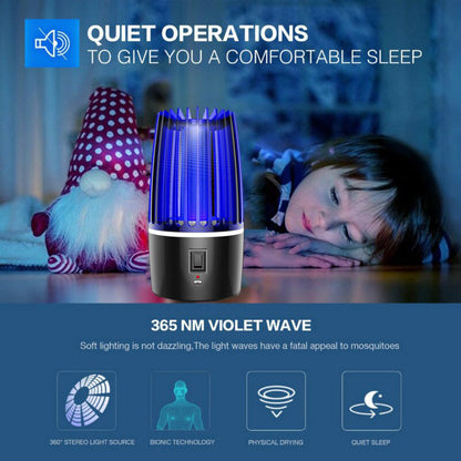 2-in-1 Rechargeable Mosquito Killer & Repellent – UV Bug Zapper & Fan Trap