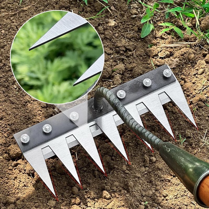 Ergonomic Garden Rake with Versatile Handle – Lawn & Garden Tool