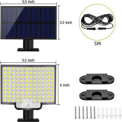 106 LED Solar Outdoor Light with Motion Sensor – Bright Security Garden Light