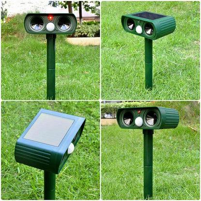 Solar-Powered Ultrasonic Animal Repeller – Outdoor Garden Pest Deterrent