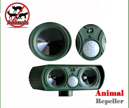 Solar-Powered Ultrasonic Animal Repeller – Outdoor Garden Pest Deterrent