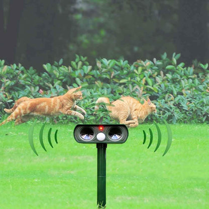 Solar-Powered Ultrasonic Animal Repeller – Outdoor Garden Pest Deterrent