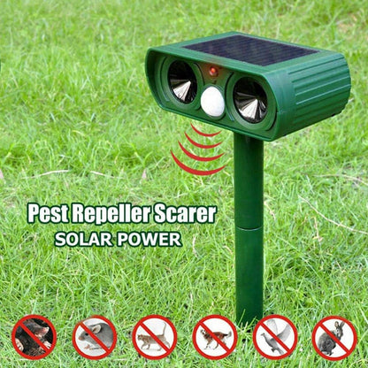 Solar-Powered Ultrasonic Animal Repeller – Outdoor Garden Pest Deterrent