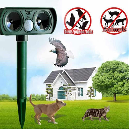 Solar-Powered Ultrasonic Animal Repeller – Outdoor Garden Pest Deterrent