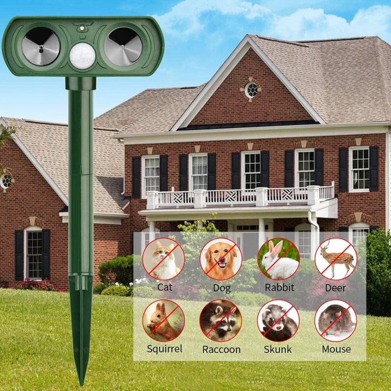 Solar-Powered Ultrasonic Animal Repeller – Outdoor Garden Pest Deterrent