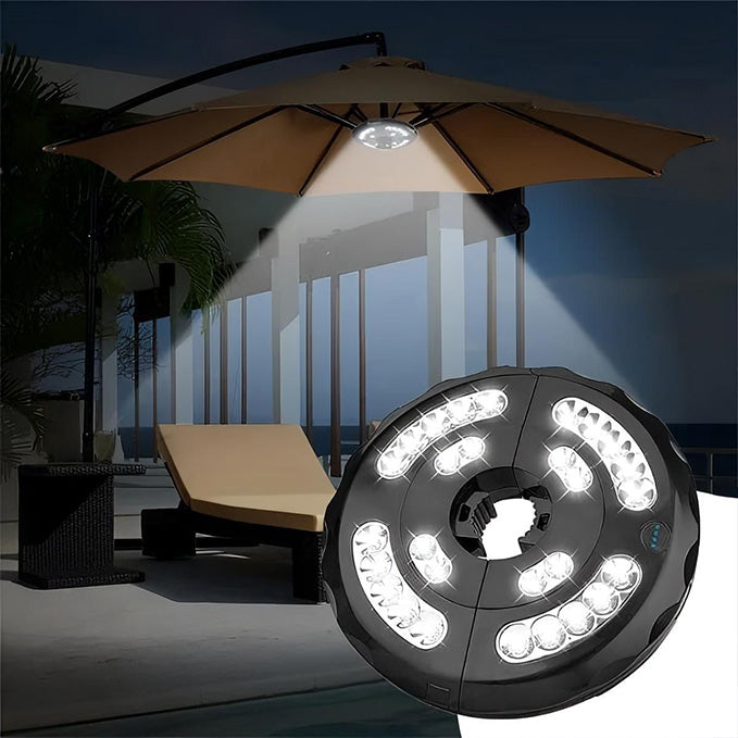 Innovative LED Parasol Light – Clip-On Umbrella Garden Table Light