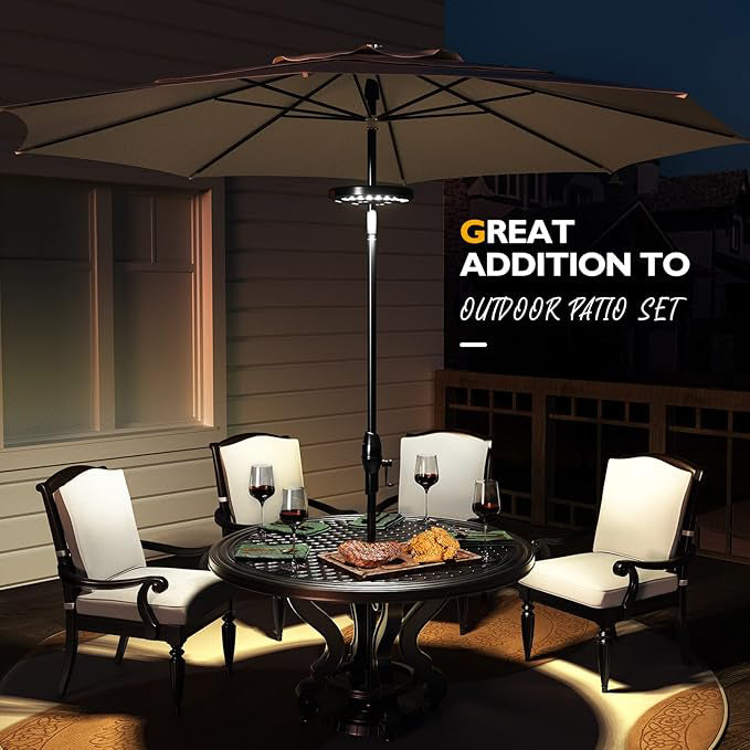 Innovative LED Parasol Light – Clip-On Umbrella Garden Table Light