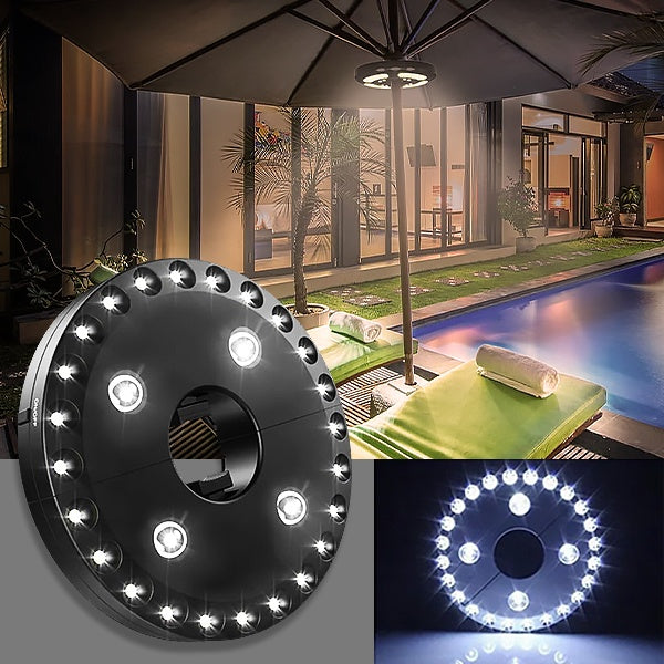 Innovative LED Parasol Light – Clip-On Umbrella Garden Table Light