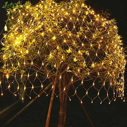 LED Net Fairy Lights – Outdoor Garden Mesh String Lights for Trees & Hedges