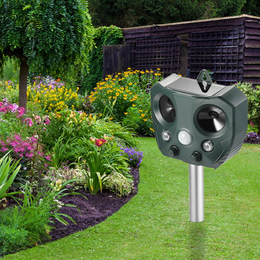 Solar Ultrasonic Animal Repeller – Outdoor Garden Pest & Wildlife Deterrent