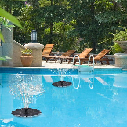 Flower-Shaped Solar Water Fountain – Decorative Pond & Pool Water Feature