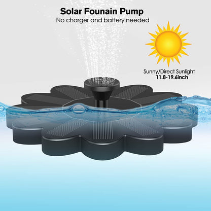 Flower-Shaped Solar Water Fountain – Decorative Pond & Pool Water Feature