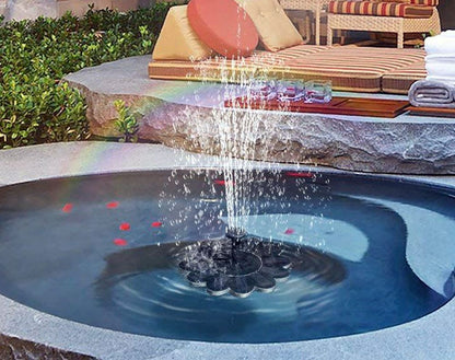Flower-Shaped Solar Water Fountain – Decorative Pond & Pool Water Feature