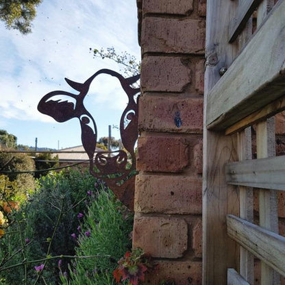 Metal Garden Artwork Sculpture – Decorative Outdoor Metal Yard Art Stake