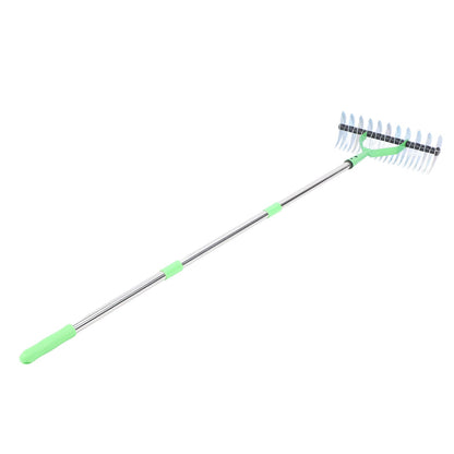 Long-Reach Thatch Rake – Heavy-Duty Lawn Dethatcher & Leaf Rake