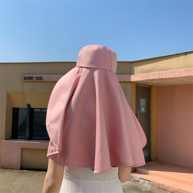 Women's Wide Brim Sun Protection Shawl Hat – UPF 50+ Outdoor Sun Hat