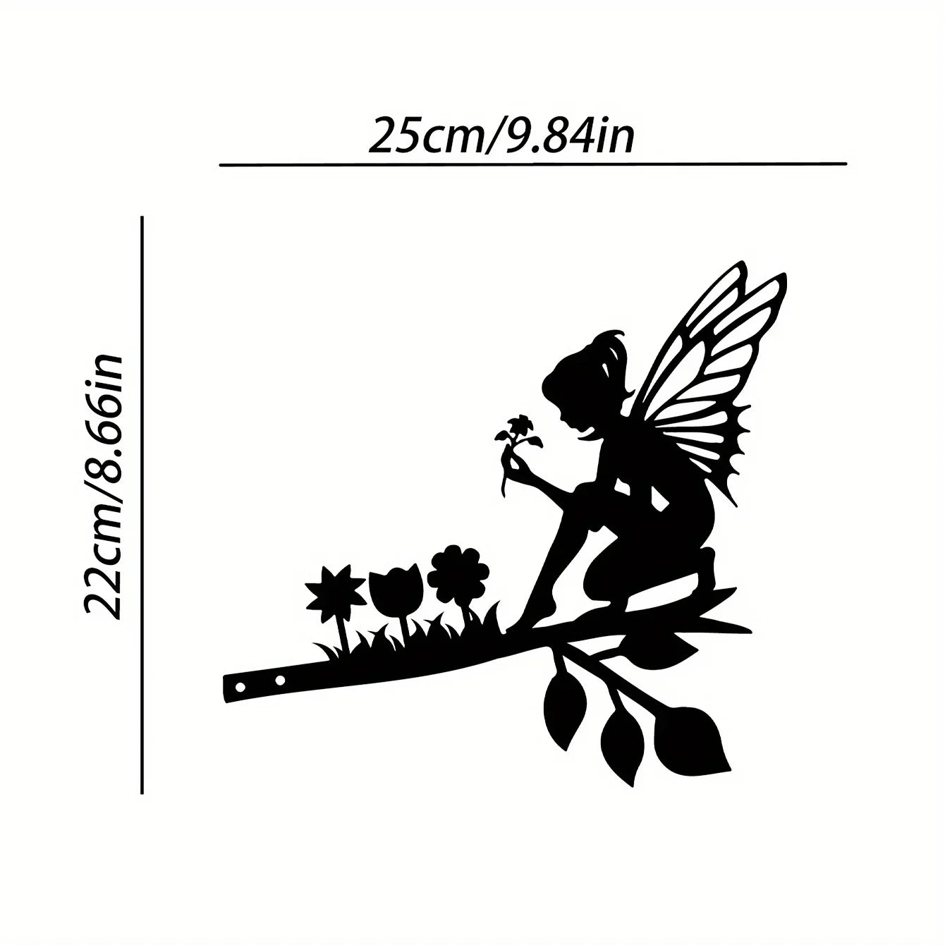 Witch & Cats Halloween Garden Stake — Black Metal Tree Silhouette