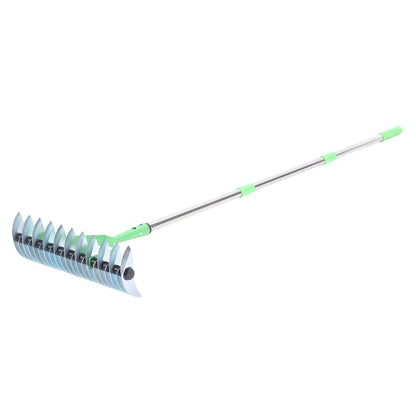 Long-Reach Thatch Rake – Heavy-Duty Lawn Dethatcher & Leaf Rake