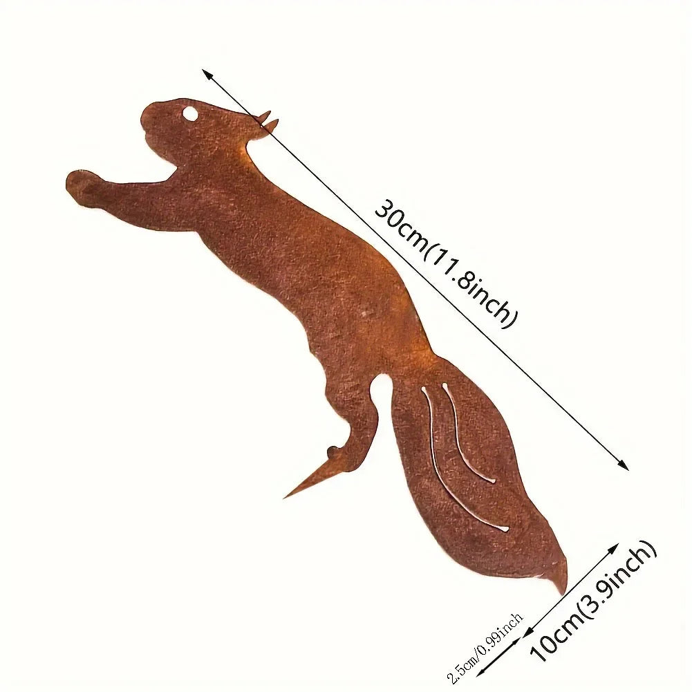 Cat Family Garden Statues — Metal Silhouette Stakes, Set of 3