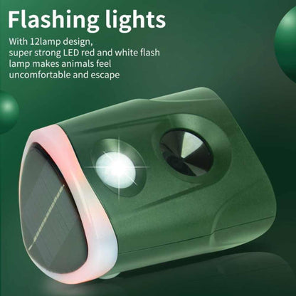 3-in-1 Ultrasonic Animal Repellent – 360° Solar Powered Garden Pest Deterrent
