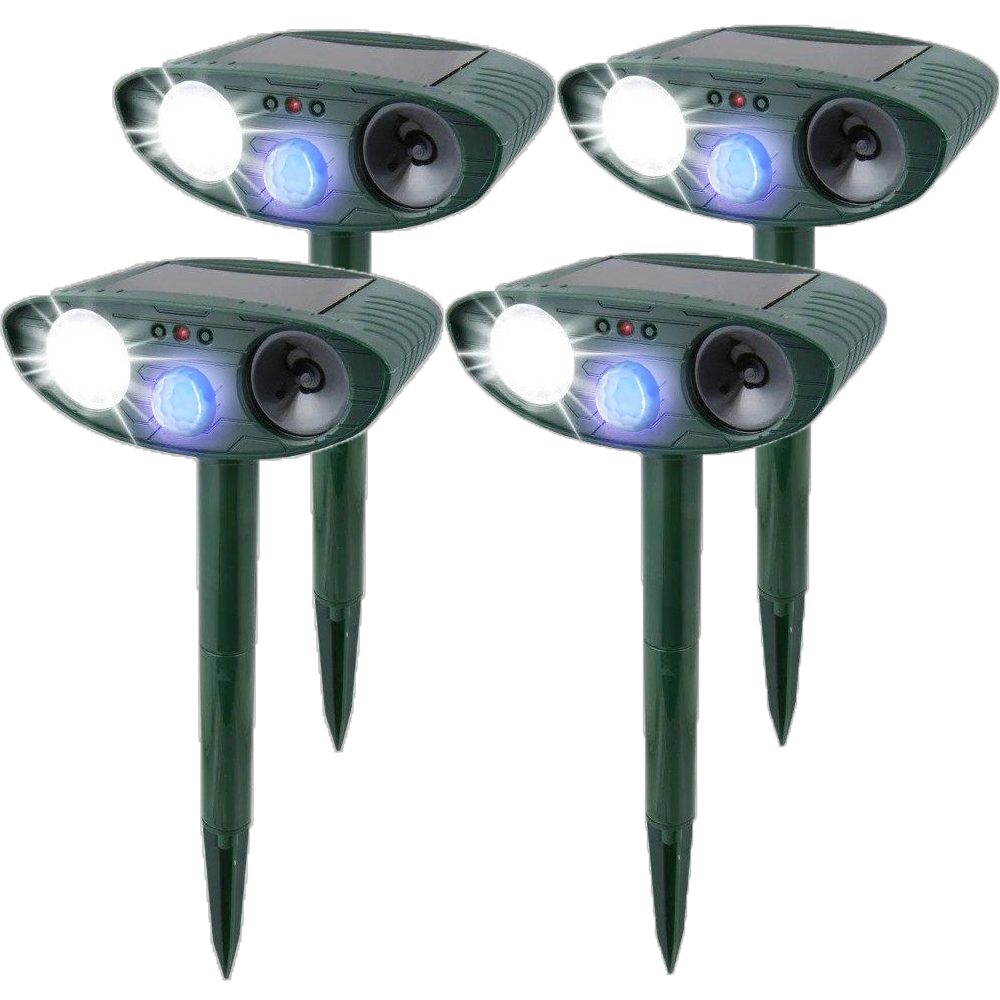 Solar Powered Ultrasonic Rabbit Repeller with Flashing LED Light