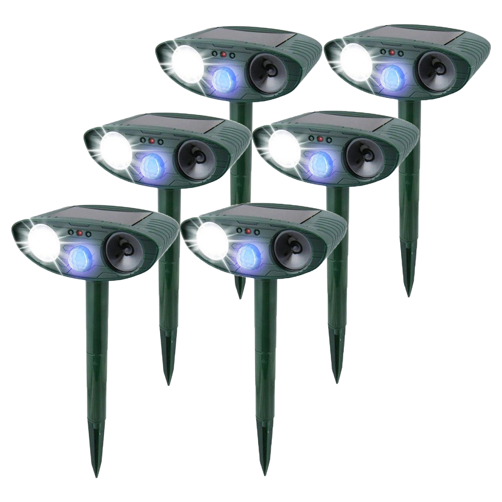 Solar Powered Ultrasonic Rabbit Repeller with Flashing LED Light