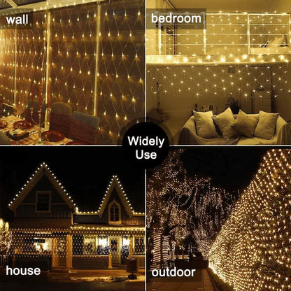 LED Net Fairy Lights – Outdoor Garden Mesh String Lights for Trees & Hedges