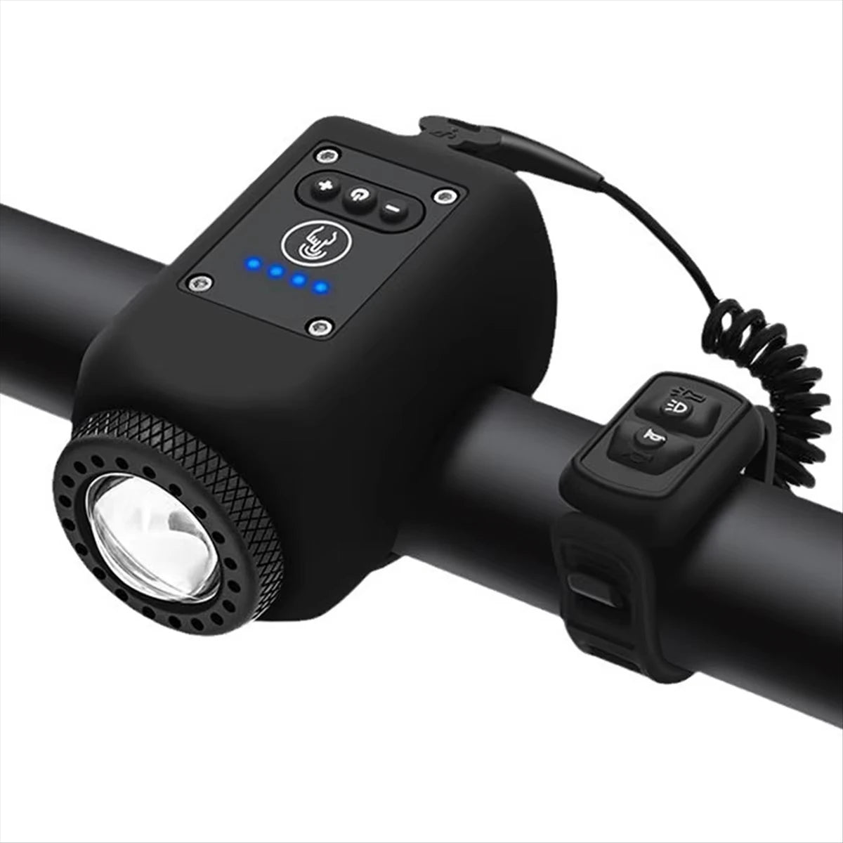 Electric Bike Horn & Front Light Set – Loud Horn & Safety LED Light for Cyclists
