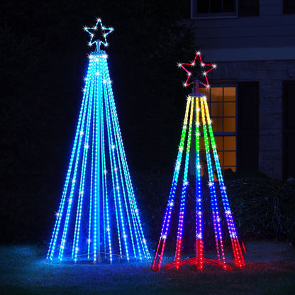 Multicolor LED Animated Outdoor Christmas Tree Light Show Display