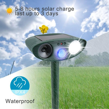 Solar Powered Ultrasonic Deer Repeller – Pack of 4 Outdoor Pest Control