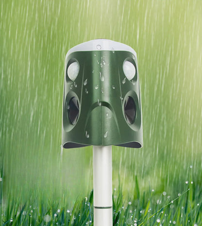 3-in-1 Ultrasonic Animal Repellent – 360° Solar Powered Garden Pest Deterrent