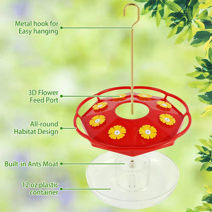 Flower-Shaped Hummingbird Feeder – Decorative Outdoor Bird Feeding Station