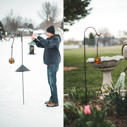 Metal Hanging Bird Feeder Set – Decorative Garden Wild Bird Feeding Station