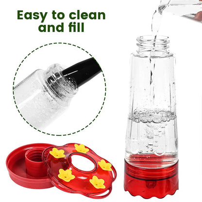 Large Capacity Plastic Hummingbird Feeder with Hook – Easy-Fill Nectar Feeder