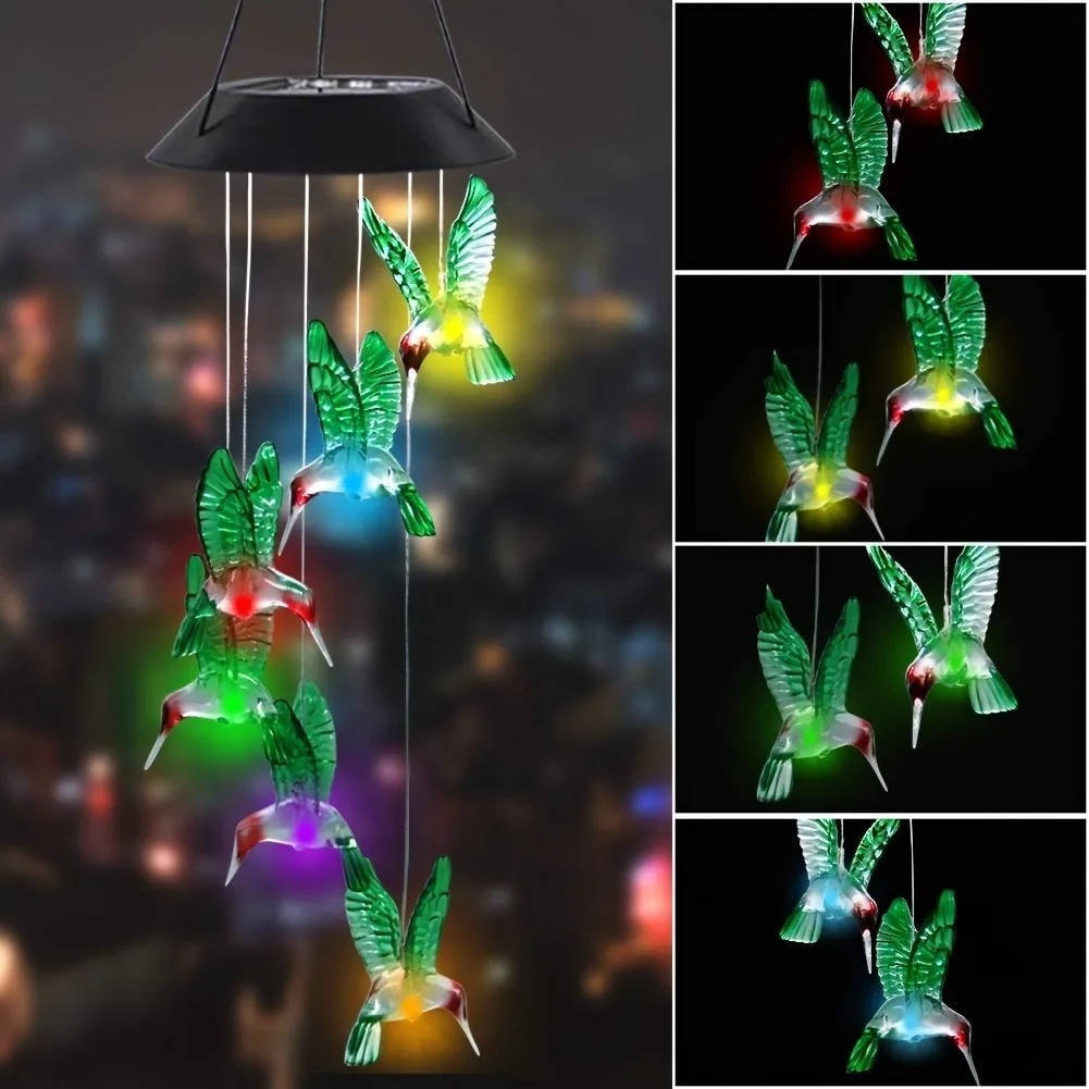 Solar Powered Wind Chimes – Outdoor Garden Decorative Light Chime