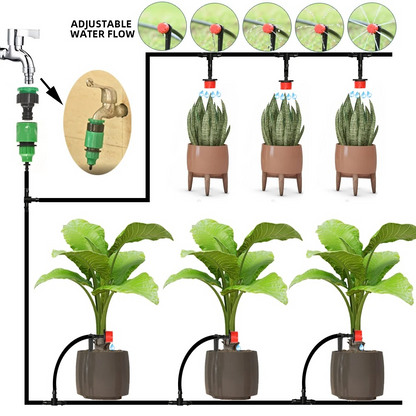 Drip Irrigation System with Automatic Timer – Smart Garden Watering Kit