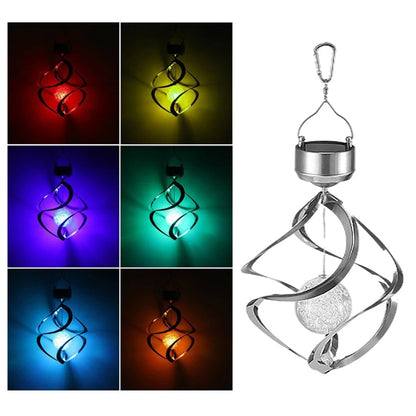 Solar Wind Chime Spinner with LED Lamp – Outdoor Garden Decorative Light