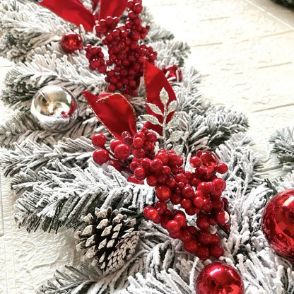 Christmas Door Decoration Full Set – Festive Holiday Door Wreath & Garland Kit