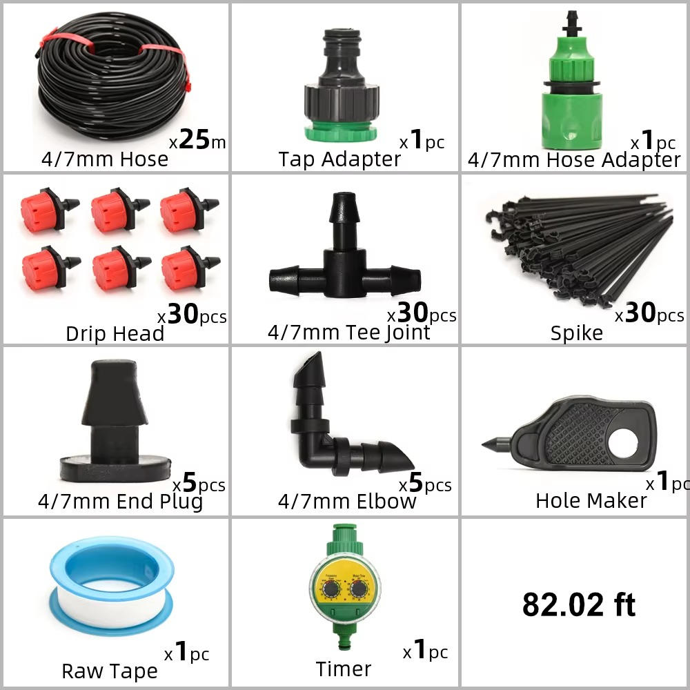 Drip Irrigation System with Automatic Timer – Smart Garden Watering Kit