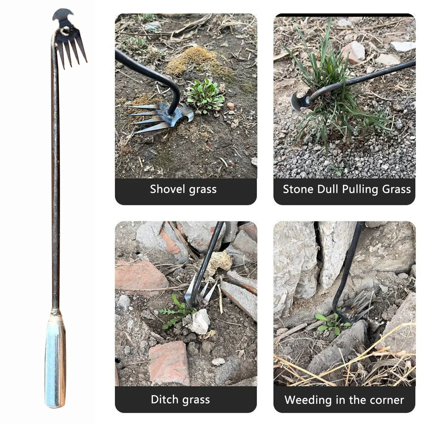 Crescent Weeder with Long Handle – Precision Garden Weeding & Cultivation Tool