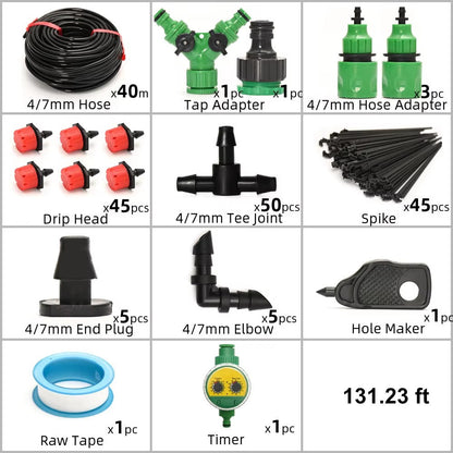 Drip Irrigation System with Automatic Timer – Smart Garden Watering Kit