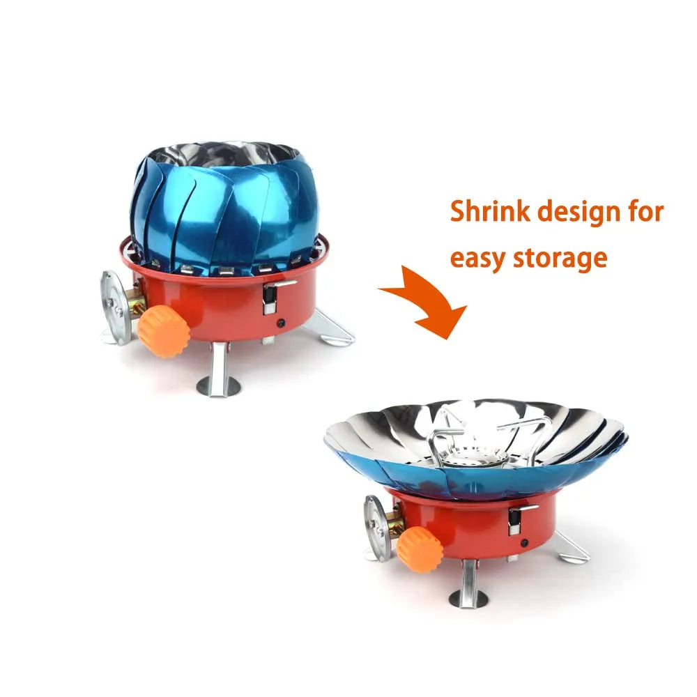 Windproof Outdoor Camping Stove – Portable Folding Gas Camping Cooker