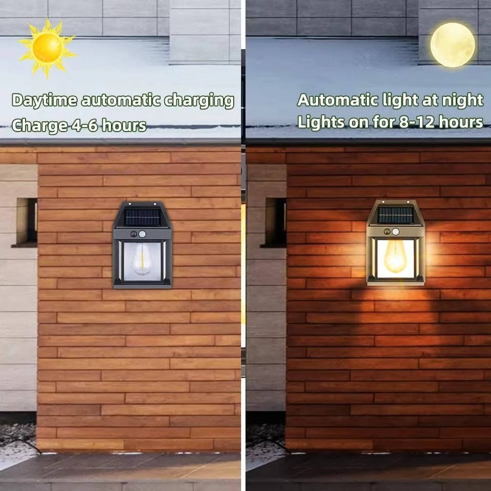 Solar Wall Lamp 2-Pack – Outdoor Waterproof LED Garden Security Light