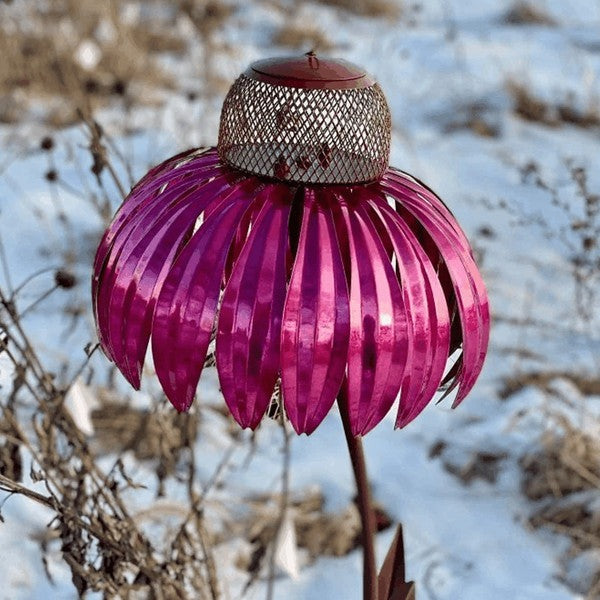 Coneflower Decorative Bird Feeder – Outdoor Garden Wild Bird Feeder